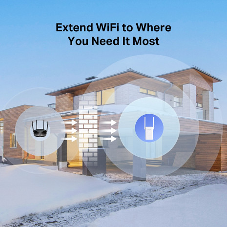 Wi-Fi Bezvadu tīkla pārklājuma paplašinātājs  ME80X