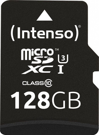 Atmiņas karte MEMORY MICRO SDXC 128GB C10/W/ADAPTER 3433491 INTENSO 3433491
