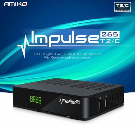 Virszemes televīzijas digitālais uztvērējs  Amiko Impulse 265 T2