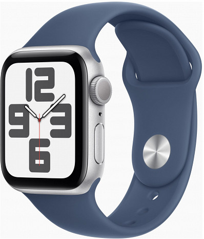Viedpulkstenis Watch SE GPS 40mm Silver Aluminium Case with Denim Sport Band - S/M MXEC3ET/A