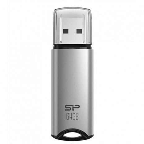 USB zibatmiņa Silicon Power USB Flash Drive Marvel Series M02 64 GB, Type-A USB 3.2 Gen 1, Silver SP064GBUF3M02V1S