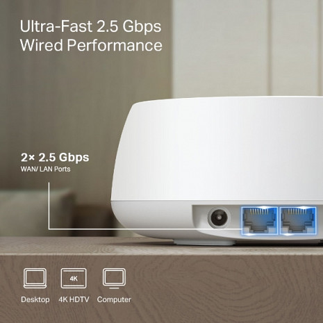 Mājas Wi-Fi tīkla sistēma (Mesh)  DECO BE25(3-PACK)