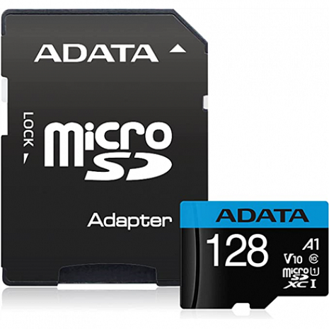 Atmiņas karte ADATA microSDXC/SDHC UHS-I Memory Card Premier 128 GB, microSDHC/SDXC, Flash memory class 10 AUSDX128GUICL10A1-RA1