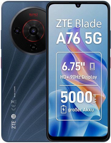 Смартфон BLADE A76 ZTEBLADEA76 BLACK
