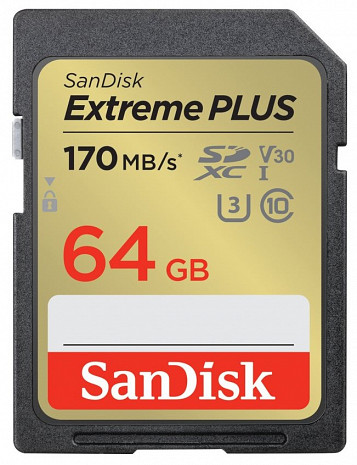 Карта памяти MEMORY SDXC 64GB UHS-I/SDSDXW2-064G-GNCIN SANDISK SDSDXW2-064G-GNCIN