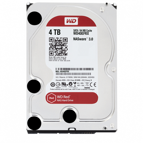 Cietais disks Red, 4TB, 6Gbps Variable RPM, 4000 GB, HDD, 64 MB WD40EFRX