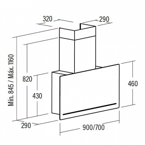 Вытяжка Goya 90 WH 02184000