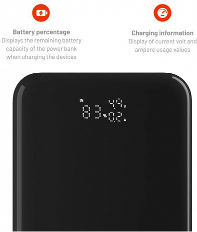 Ārējais akumulators (power bank)  FIXZENP-20-BK