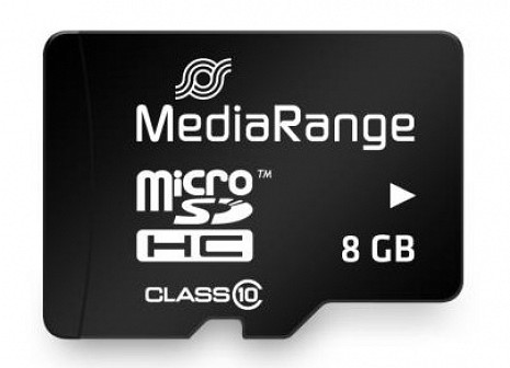 Atmiņas karte MEMORY MICRO SDHC 8GB C10/W/ADAPTER MR957 MEDIARANGE MR957