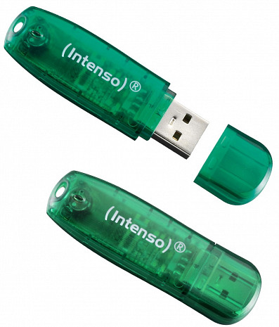 USB zibatmiņa MEMORY DRIVE FLASH USB2 8GB/GREEN 3502460 INTENSO 3502460