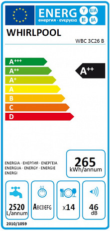 Trauku mazgājamā mašīna  WBC 3C26 B