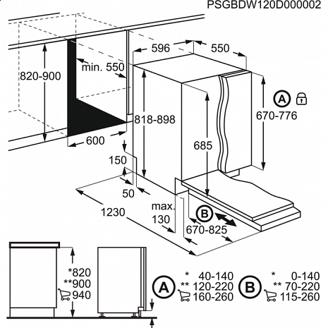 Trauku mazgājamā mašīna  EEG69310L