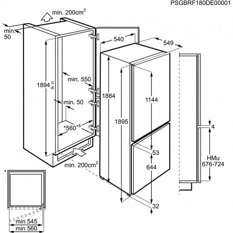 Ledusskapis  SCB819F8FS