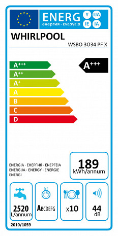 Trauku mazgājamā mašīna  WSBO 3O34 PF X