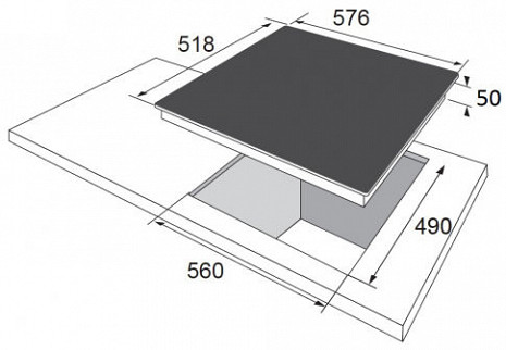 Поверхность плиты  BHC63502
