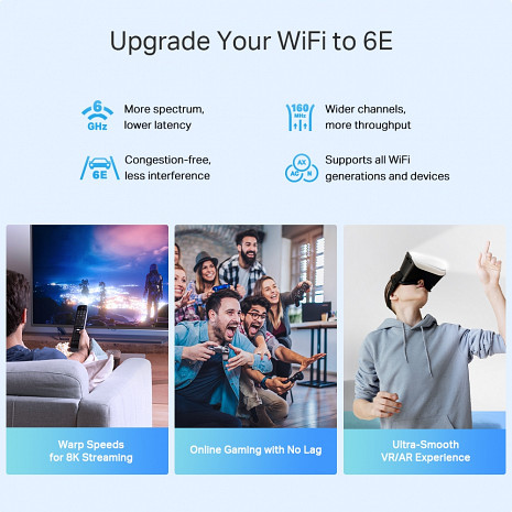 Mājas Wi-Fi tīkla sistēma (Mesh)  DECO XE75 PRO(3-PACK)