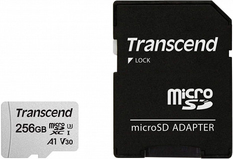 Atmiņas karte MEMORY MICRO SDXC 256GB W/ADAP/C10 TS256GUSD300S-A TRANSCEND TS256GUSD300S-A