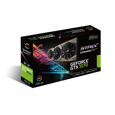 Grafiskā karte GeForce GTX 1070 8GB NVIDIA, 8 GB, GeForce GTX 1070, GDDR5-SDRAM STRIX-GTX1070-8G-GAMING