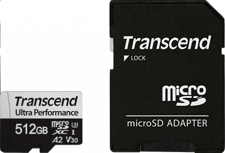 Atmiņas karte MEMORY MICRO SDXC 512GB W/A/TS512GUSD340S TRANSCEND TS512GUSD340S