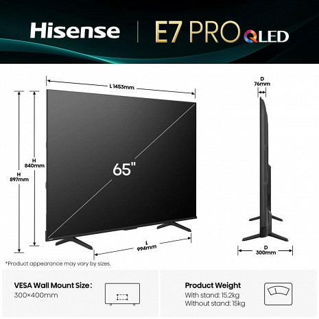 QLED Televizors  65E7Q PRO