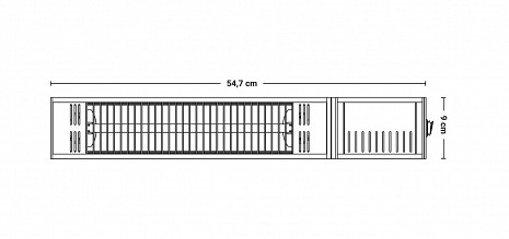 Infrasarkanais gaisa sildītājs segtajām terasēm un iekšpagalmiem  RDS-15W-B