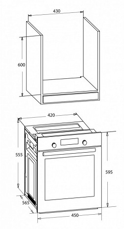 Духовка, духовой шкаф  MPM-45-BO-22