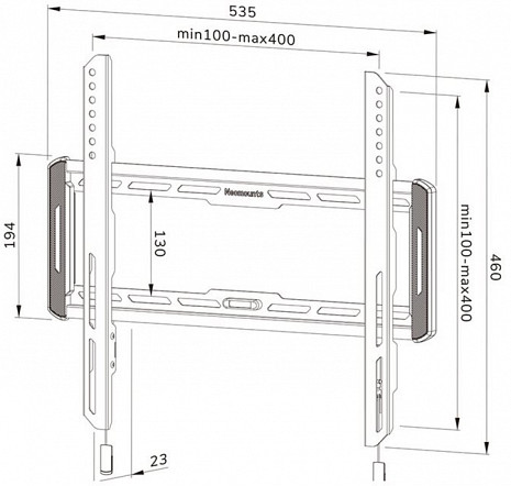 Sienas kronšteins  WL30-550BL14