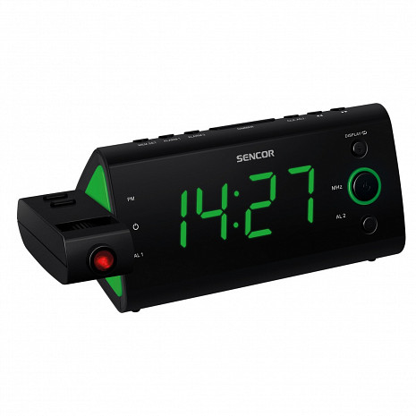 Radio modinātājs ar projekciju  SRC 330 GN