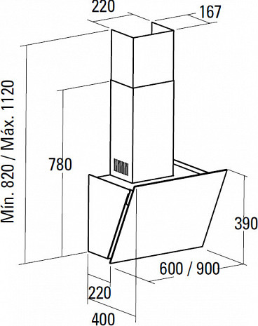 Вытяжка  BIBLOS 600GBK