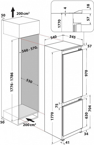 Ledusskapis  HAC18 T542