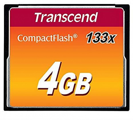 Карта памяти MEMORY COMPACT FLASH 4GB/SLC TS4GCF133 TRANSCEND TS4GCF133