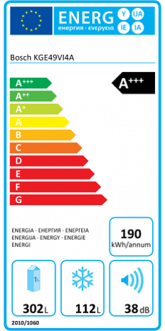 Ledusskapis  KGE49VI4A