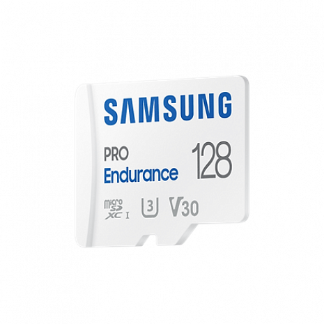 Карта памяти Samsung PRO Endurance MB-MJ128KA/EU 128 GB, MicroSD Memory Card, Flash memory class U3, V30, Class 10, SD adapter MB-MJ128KA/EU