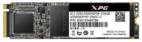 SSD disks XPG SX6000 Pro PCIe Gen3x4 256 GB ASX6000PNP-256GT-C