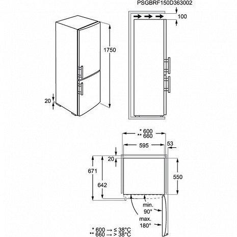 Ledusskapis  ZRB33103WA