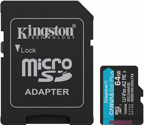 Карта памяти MEMORY MICRO SDXC 64GB UHS-I/W/ADAPTER SDCG4/64GB KINGSTON SDCG4/64GB