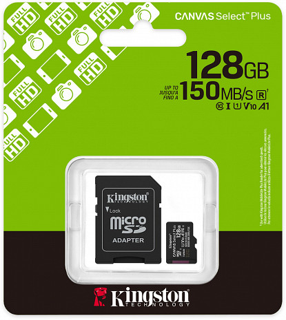 Карта памяти MEMORY MICRO SDXC 128GB UHS-I/W/ADAPTER SDCS3/128GB KINGSTON SDCS3/128GB