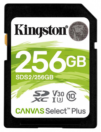 Карта памяти Kingston Canvas Select Plus - flash memory card - 256 GB - SDXC UHS-I SDS2/256GB