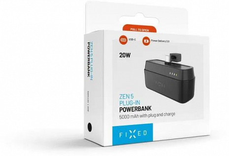 Ārējais akumulators (power bank) Zen 5 FIXZEN-5PL-BK
