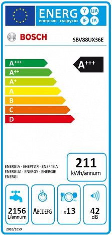 Trauku mazgājamā mašīna  SBV88UX36E