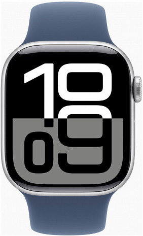 Viedpulkstenis Watch Series 10 GPS 42mm Silver Aluminium Case with Denim Sport Band - S/M MWWA3ET/A