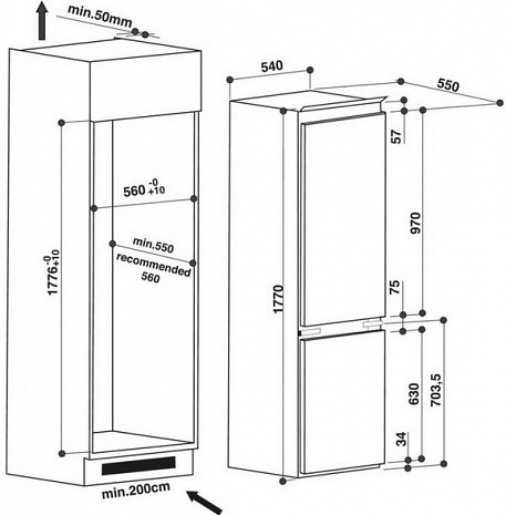 Ledusskapis  ART 6600/A+