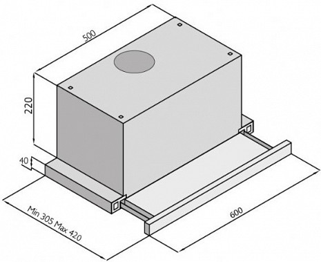 Вытяжка  1144 white glass