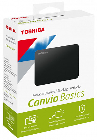 Cietais disks Toshiba CANVIO BASICS 2.5 1TB black HDTB510EK3AA