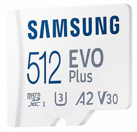 Карта памяти Samsung | microSD Card | EVO Plus | 512 GB | microSDXC | Flash memory class 10 MB-MC512SA/EU
