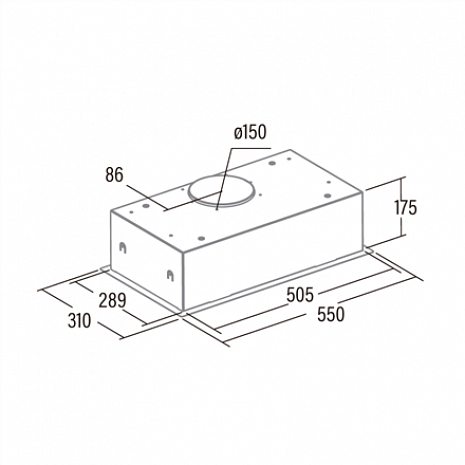 Tvaika nosūcējs GCB 55 X Canopy 02030300