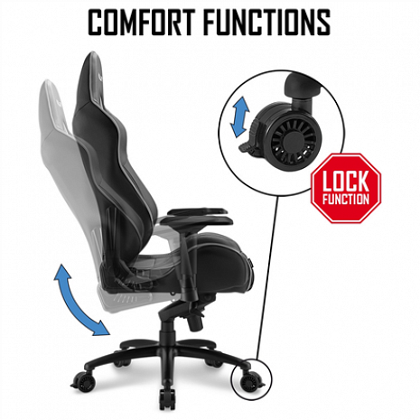 Geimeru krēsls Gaming Seat The Personal Comfort Zone, Skiller SGS3, Black/ red Skiller SGS3 Bk/rd