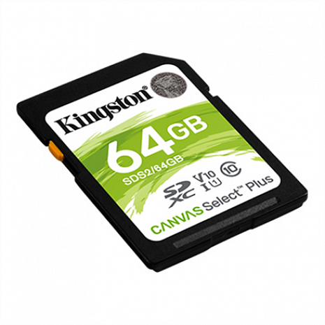 Atmiņas karte Kingston Canvas Select Plus UHS-I 64 GB, SDXC, Flash memory class 10 SDS2/64GB