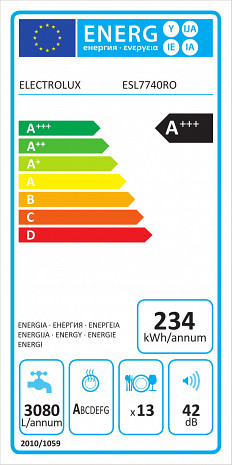 Trauku mazgājamā mašīna  ESL7740RO