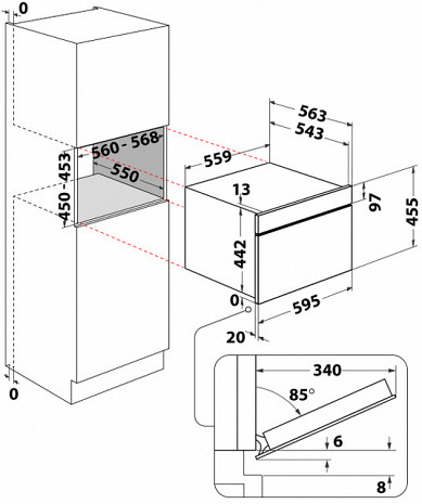 Духовка, духовой шкаф  WCS6A9PHTSBA